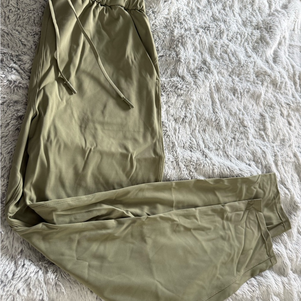 Olive Green Drawstring Pants - image 1